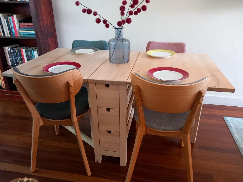 Norden klaptafel berkenhout - IKEA, Huis en Inrichting, Tafels | Eettafels, Zo goed als nieuw, 50 tot 100 cm, 100 tot 150 cm, Vier personen