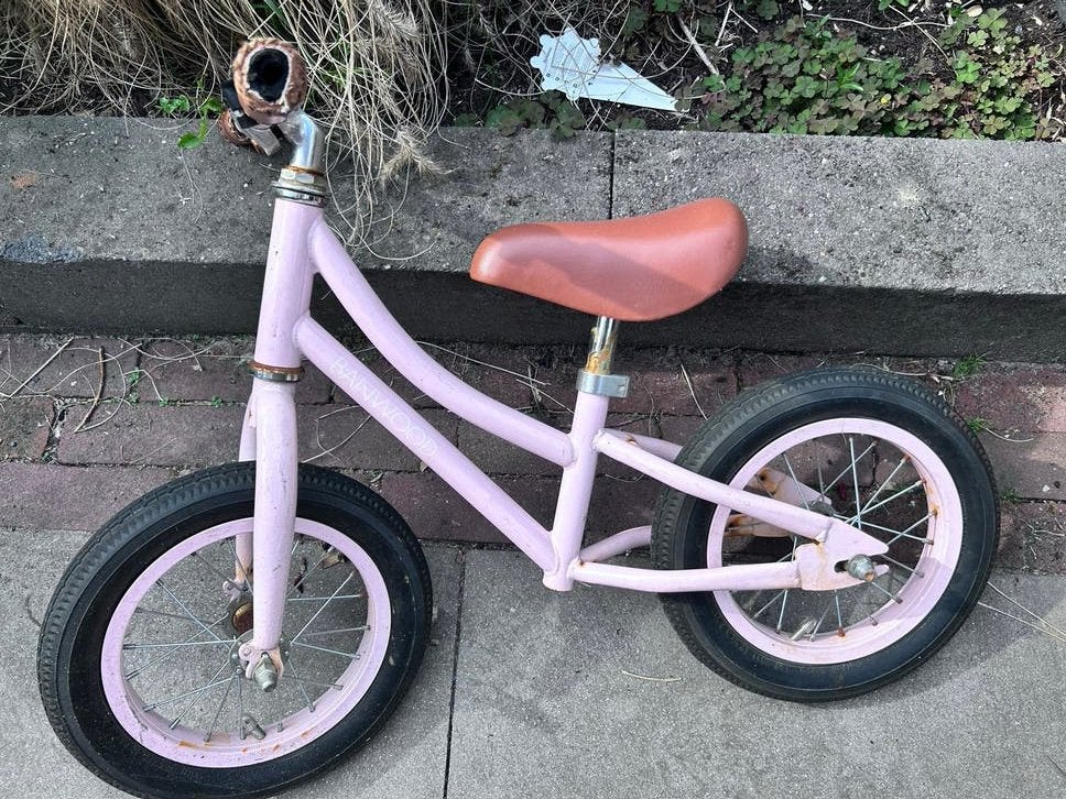 Banwood loopfiets roze, Fietsen en Brommers, Fietsen | Kinderfietsjes, Ophalen, Gebruikt, Minder dan 16 inch