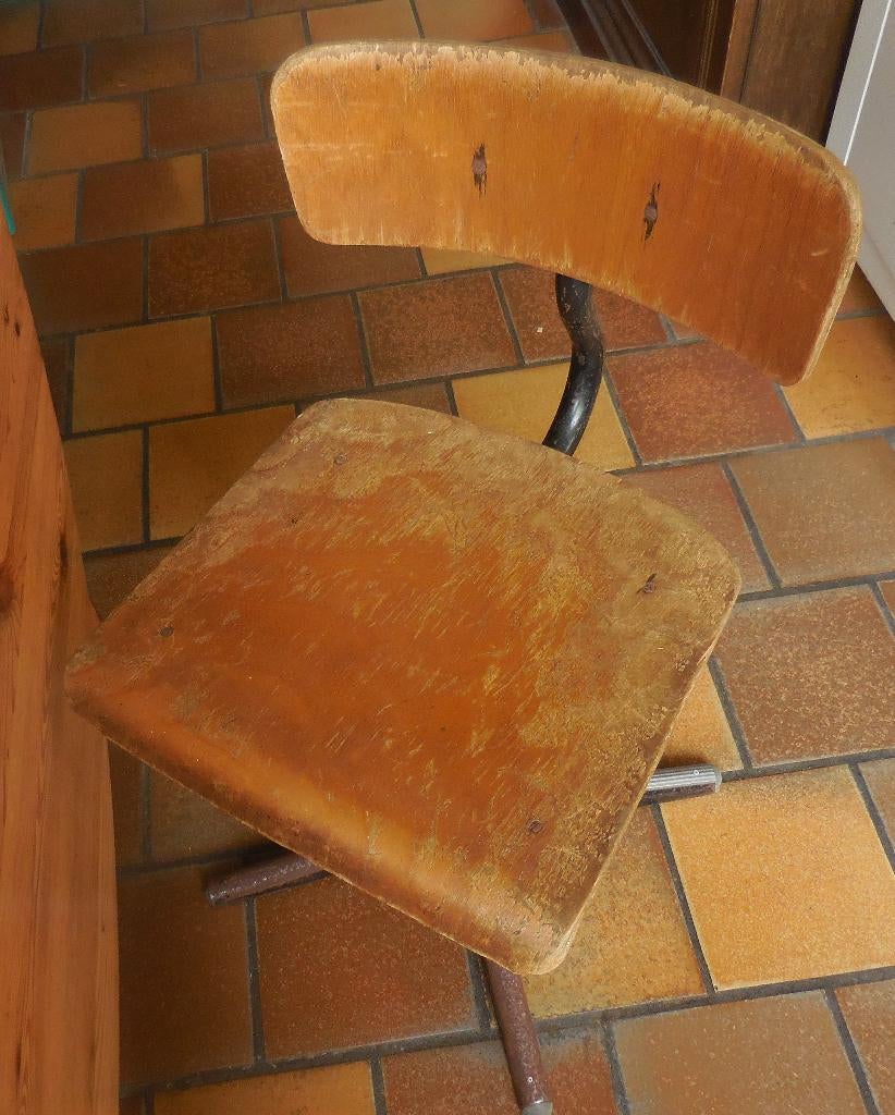 SchoolStoeltje jaren ‘60, Kinderen en Baby's, Kinderkamer | Tafels en Stoelen, Ophalen, Gebruikt, Stoel(en)