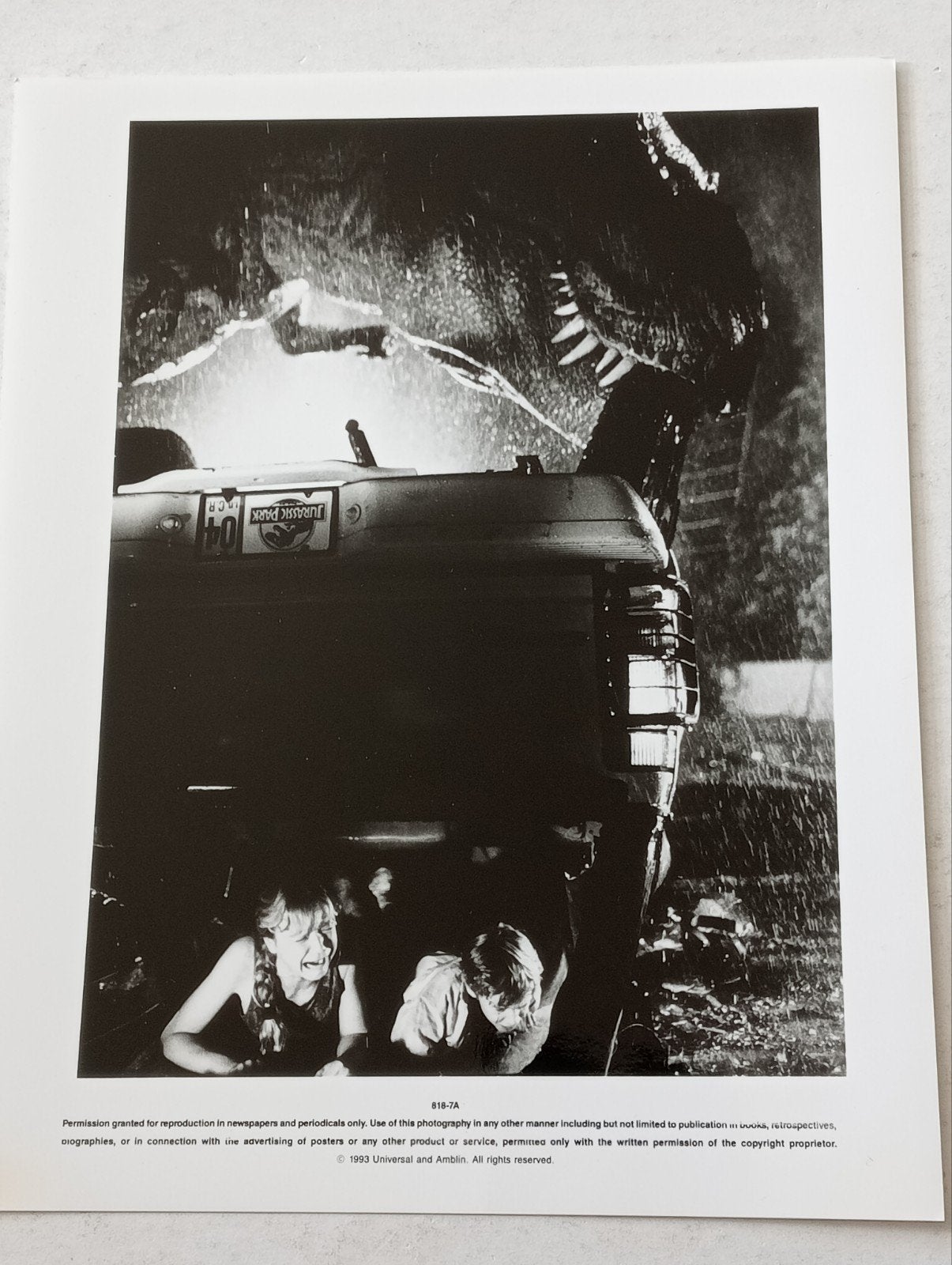 Jurassic Park Filmfoto 1993, Verzamelen, ., Ophalen of Verzenden, Zo goed als nieuw, Foto of Kaart