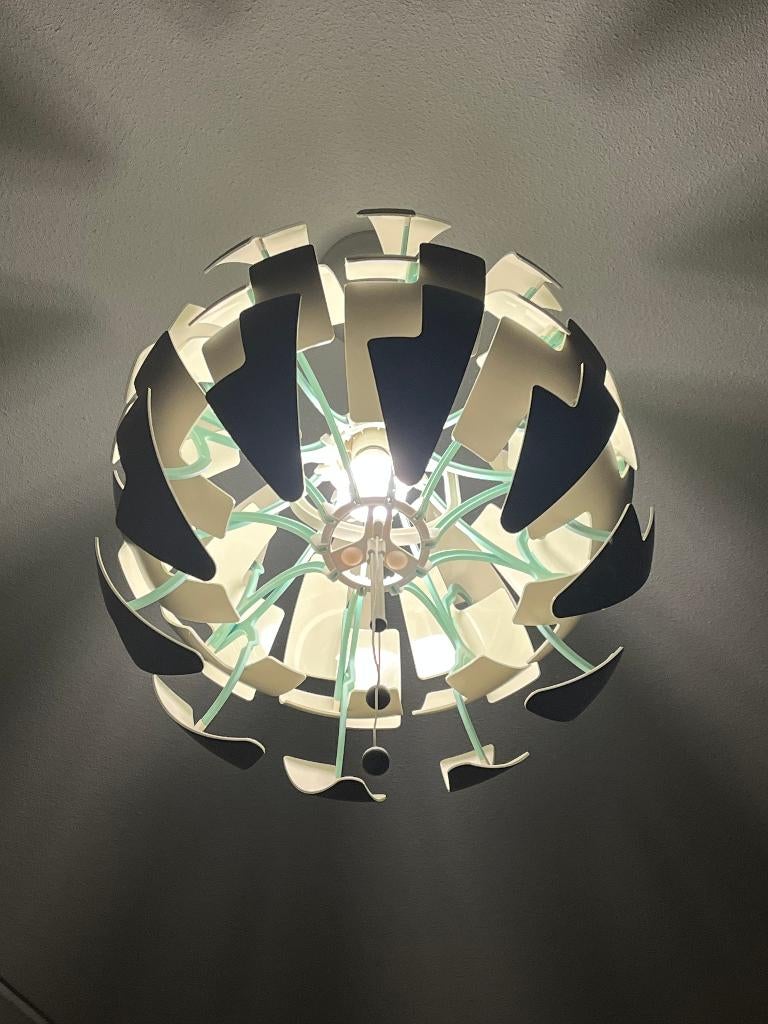 Hanglamp, wit/groen, 35 cm, IKEA PS 2014, Huis en Inrichting, Lampen | Hanglampen, Overige materialen, Gebruikt, Ophalen of Verzenden