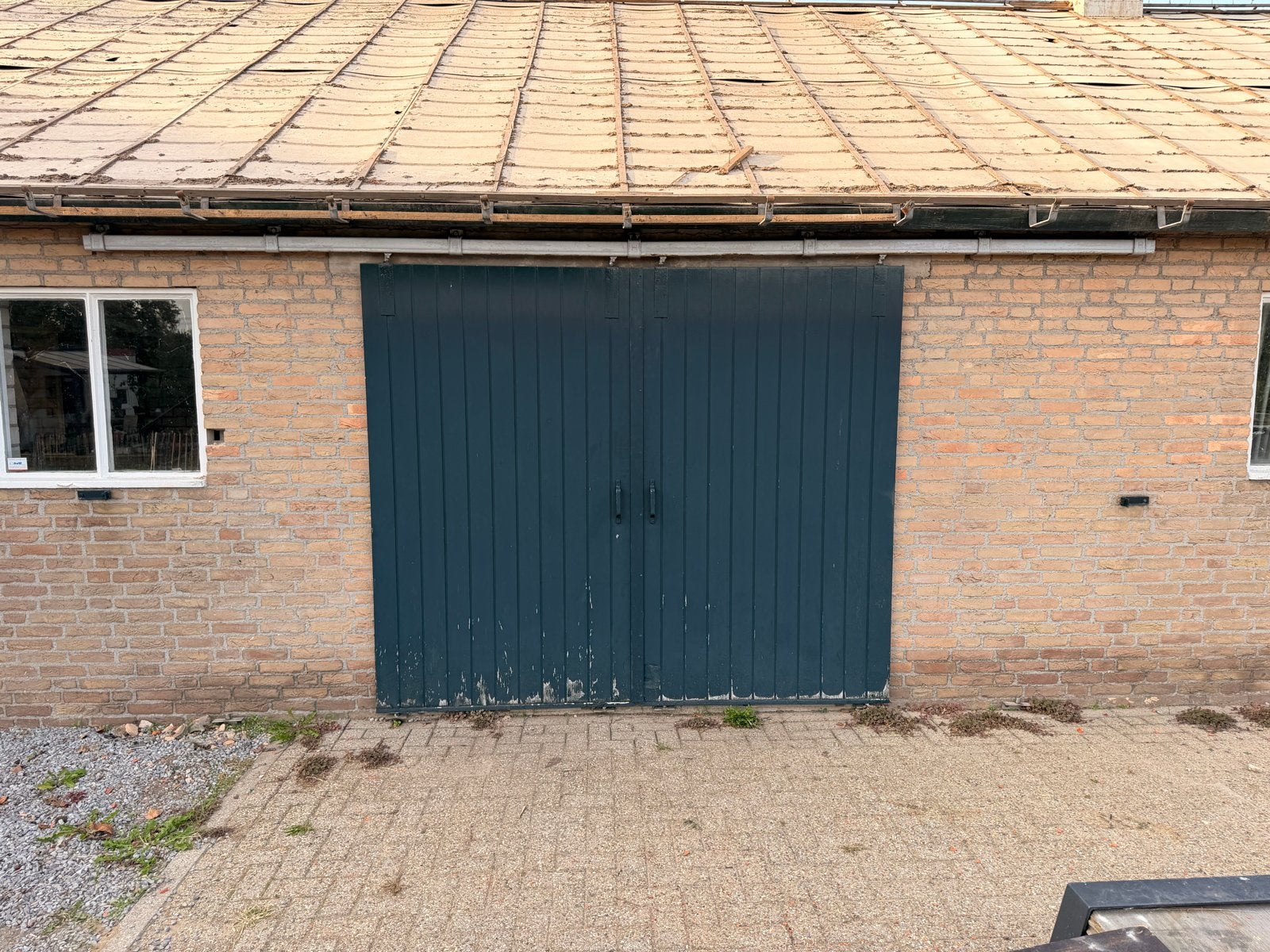 Robuuste houten garagedeuren - Gebruikt, Ophalen, Gebruikt, Garagedeur, Hout