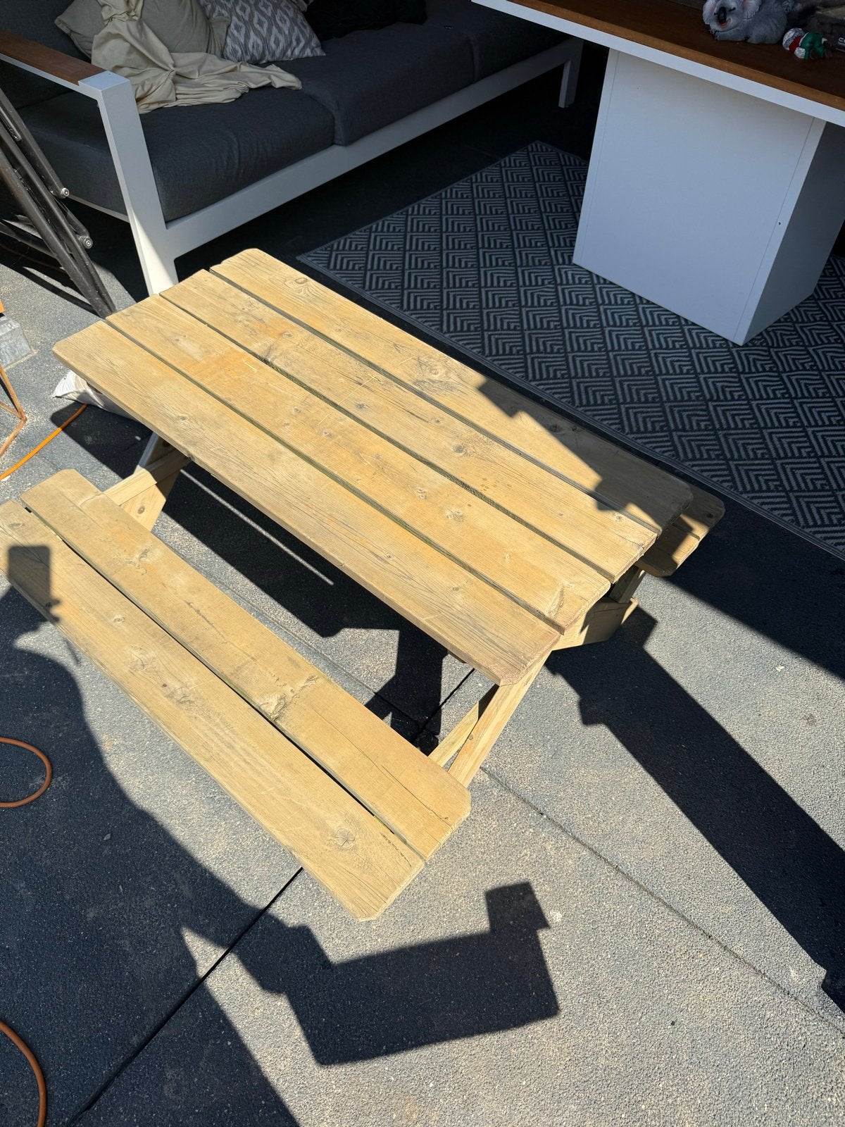 Houten picknicktafel voor kinderen, Gebruikt, Rechthoekig, Hout, Ophalen