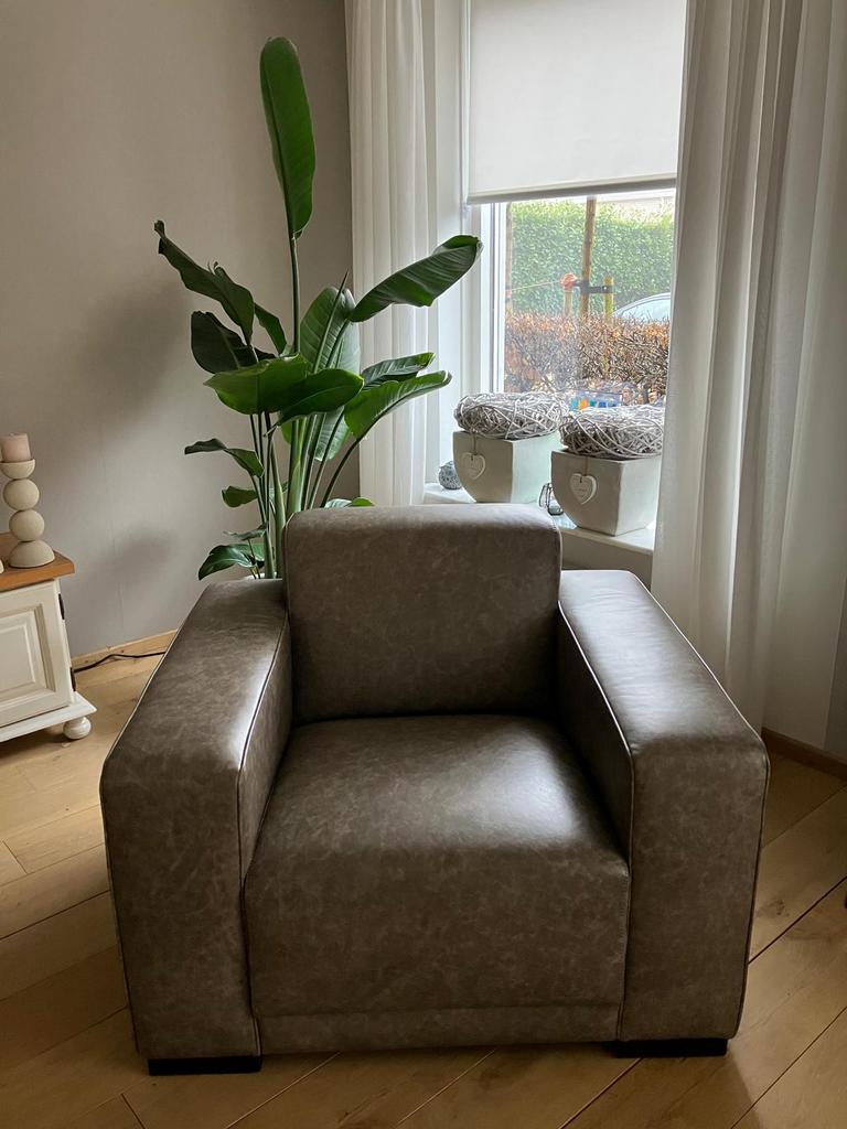 Leren stoel, Ophalen, Zo goed als nieuw, 50 tot 75 cm, Leer