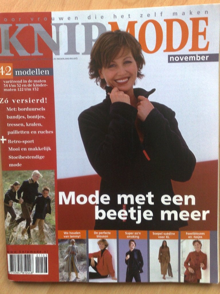 Knipmode november nr. 11 / 2003, Hobby en Vrije tijd, Verzenden, Zo goed als nieuw, Vrouw, Knipmode