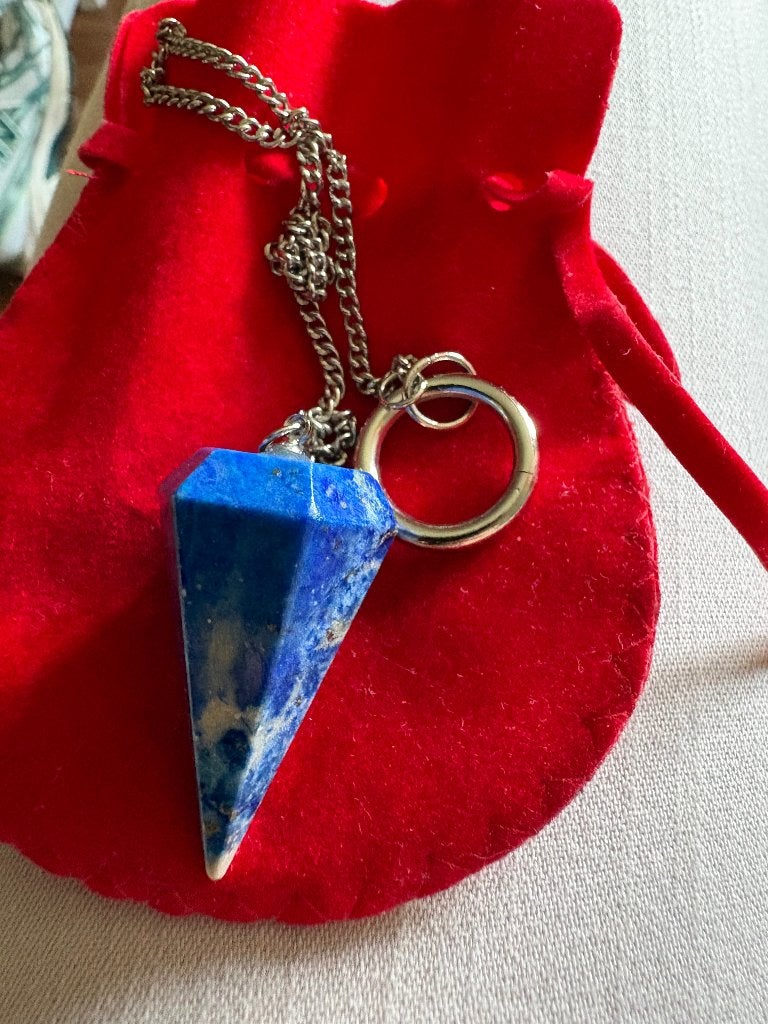 Pendel van Lapis lazuli, Verzamelen, Mineralen en Fossielen, Ophalen of Verzenden