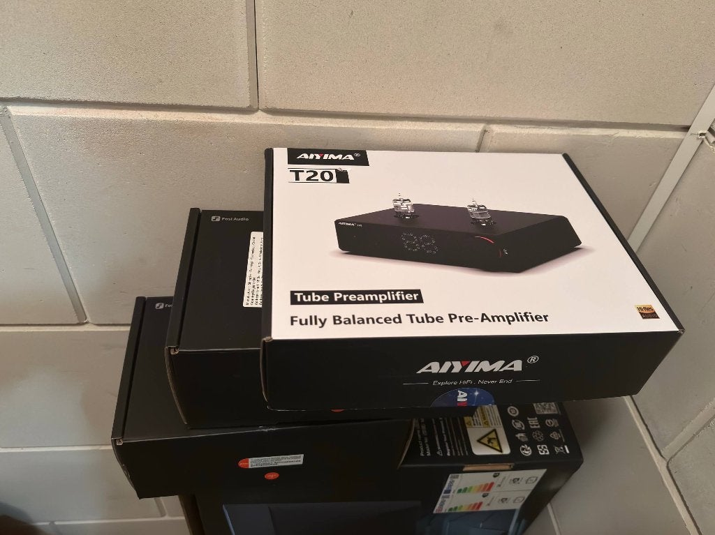 2x Fosi Audio V3 Mono + Aiyima T20 Tube Preamplifier, Overige merken, Ophalen of Verzenden, Zo goed als nieuw, 120 watt of meer