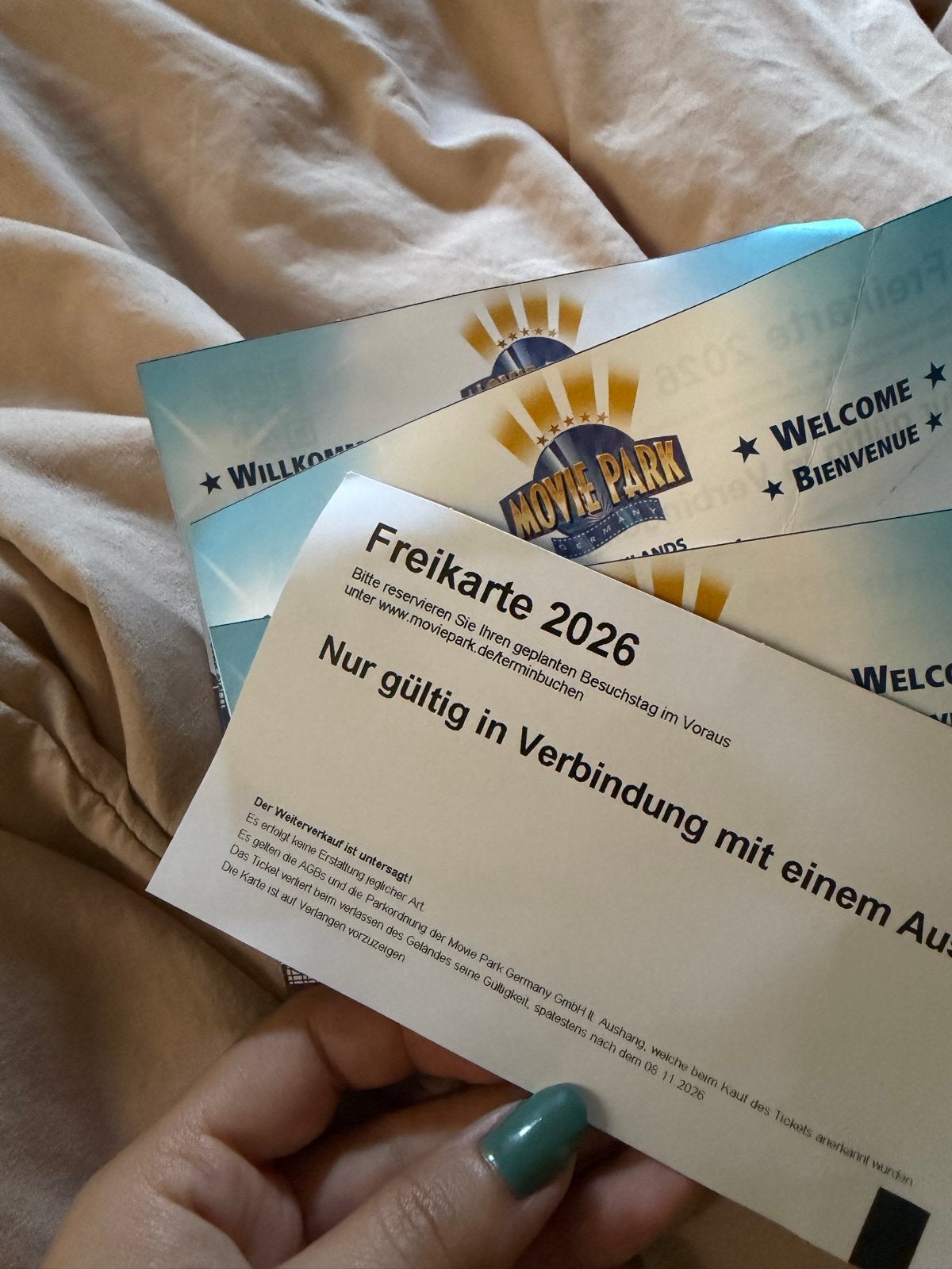 Movie park tickets 4, Drie personen of meer, Ticket of Toegangskaart