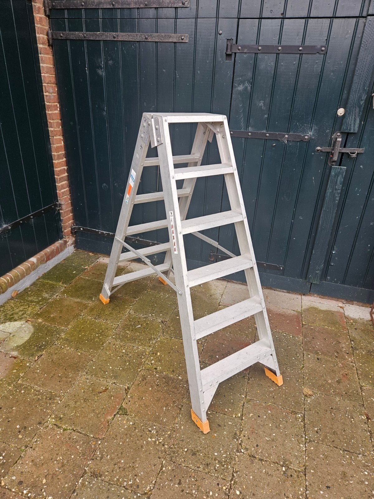dubbel oploopbare trap met 2x6 treden, Ophalen