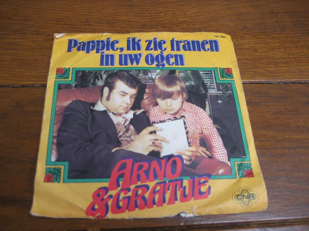 arno en gratje pappie ik zie tranen in je ogen, Cd's en Dvd's, Vinyl Singles, Gebruikt, 7 inch, Single, Ophalen of Verzenden