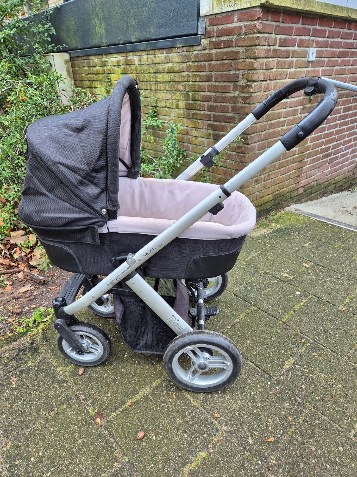 Kinderwagen Zwart, Gebruikt, Verstelbare duwstang, Combiwagen, Ophalen