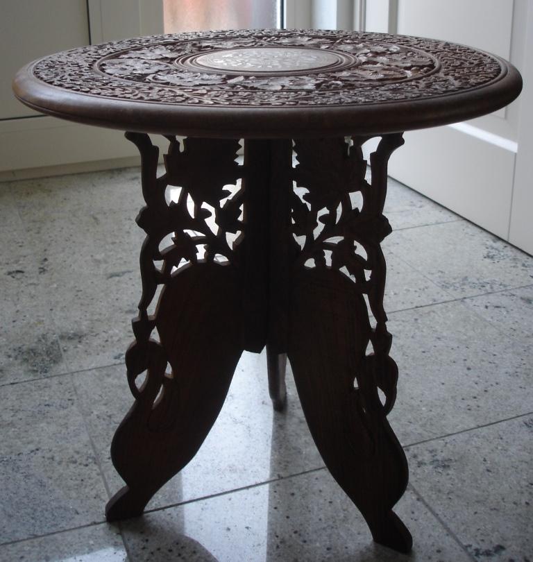 DJATI - TEAKHOUTEN Tafeltje, Ophalen, Gebruikt, 50 tot 100 cm, Teakhout
