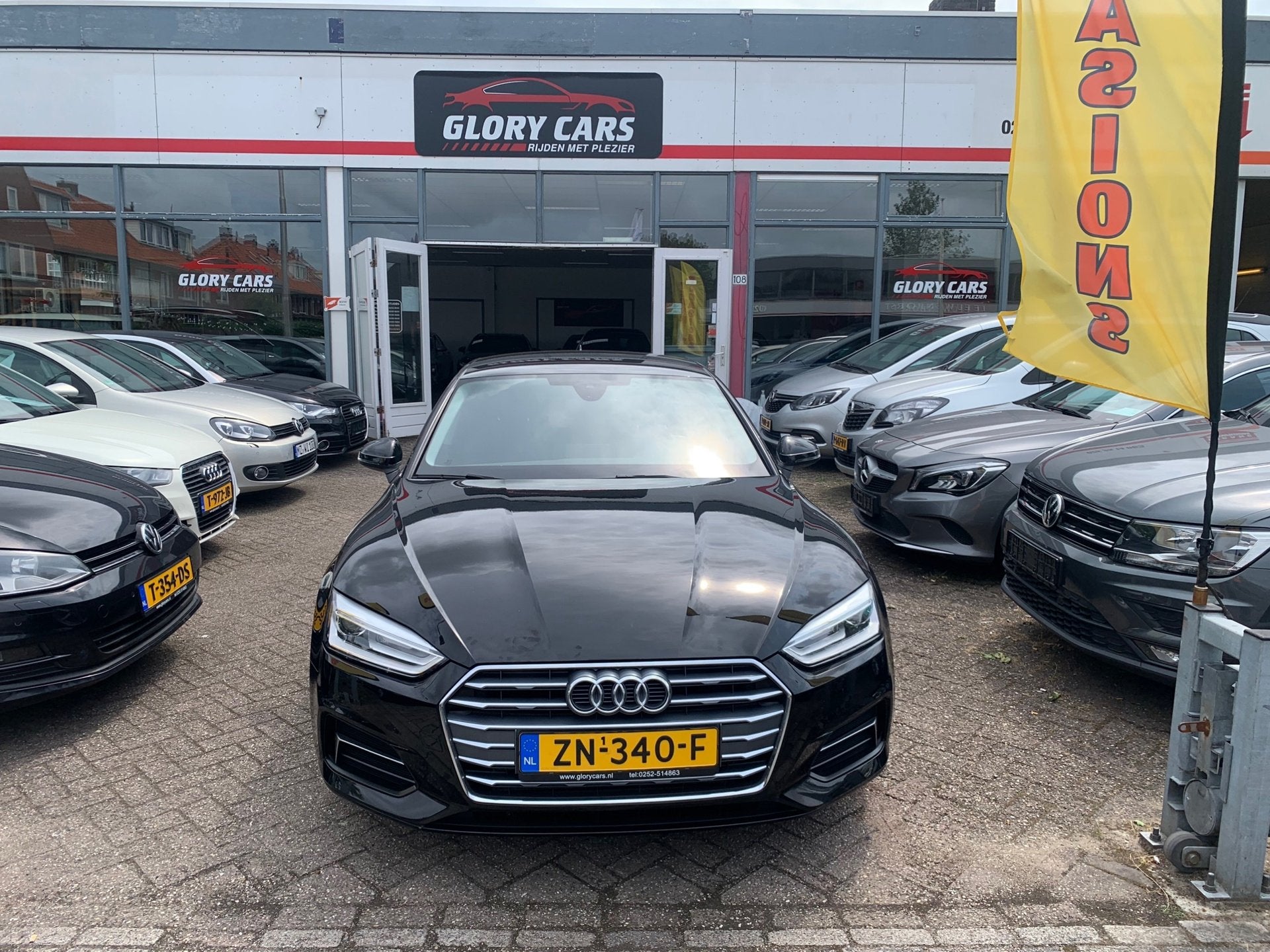 Audi A5 Sportback 35 TFSI Pro Line S TRONIC-AUTOMAAT-NAVI-LE, Auto's, Audi, Gebruikt, 4 cilinders, Zwart, Bedrijf