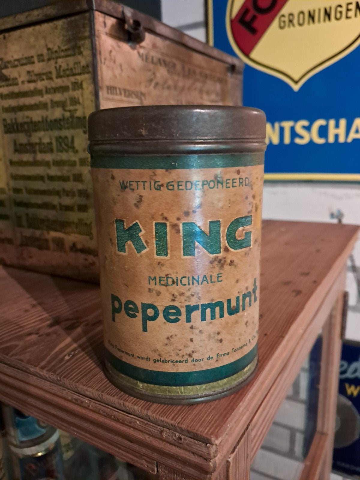 King pepermunt blikje, Verzamelen, Verzenden, Gebruikt, Overige