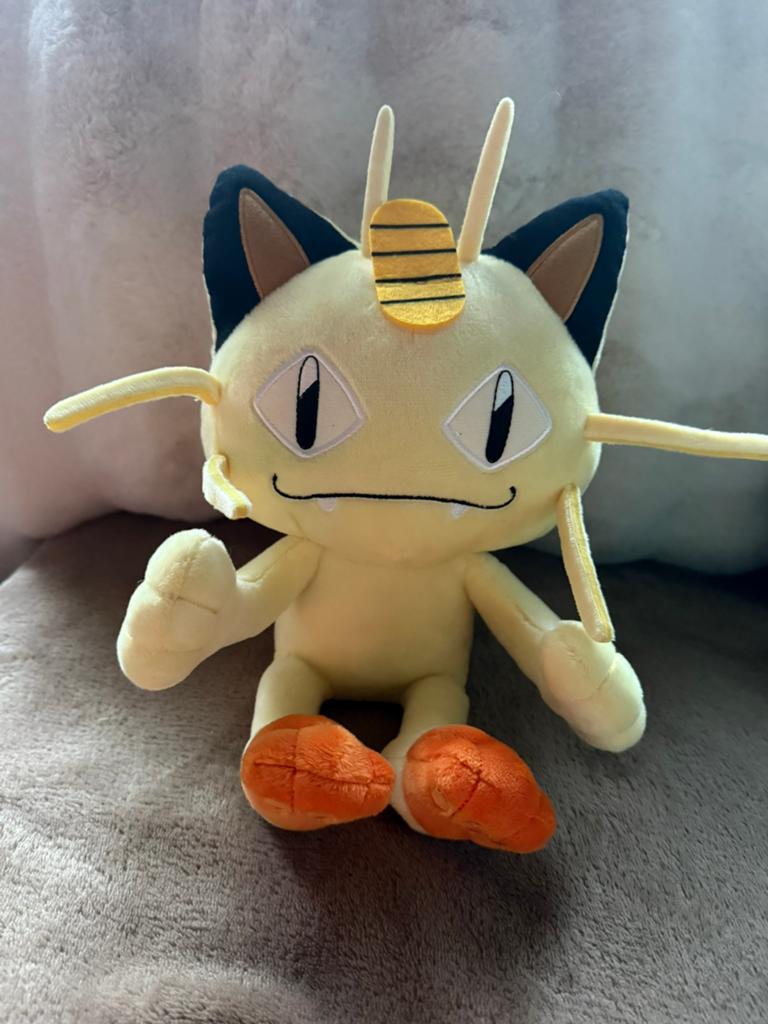 Pokémon knuffel meowth, Ophalen of Verzenden, Zo goed als nieuw