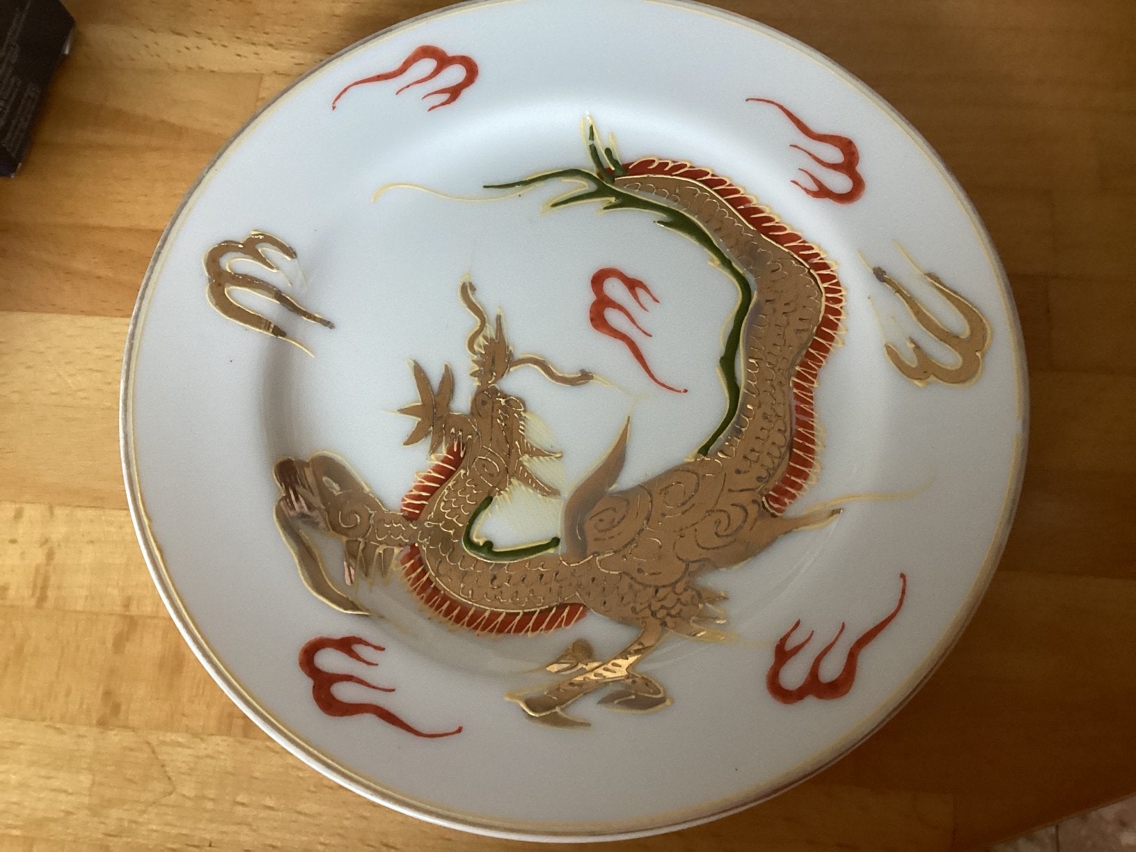 Draak goud // Japan diam. 18 cm, Ophalen of Verzenden