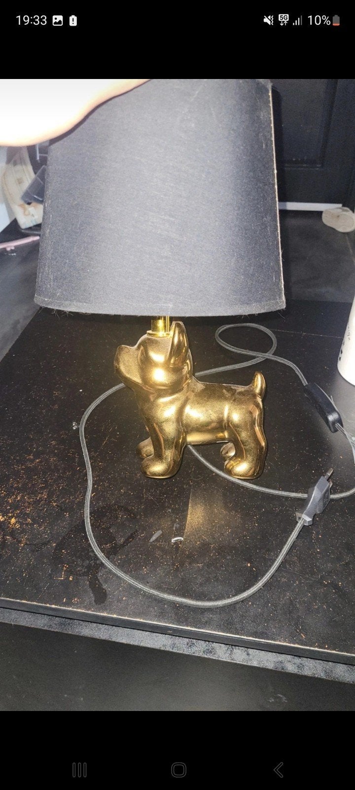 Gouden lamp van franse bulldog, Ophalen of Verzenden, Nieuw