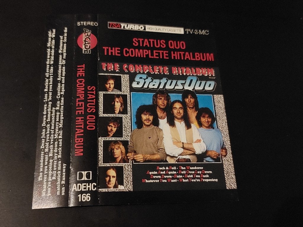STATUS QUO - THE COMPLETE HITALBUM (MC), 1 bandje, Ophalen of Verzenden, Zo goed als nieuw, Origineel