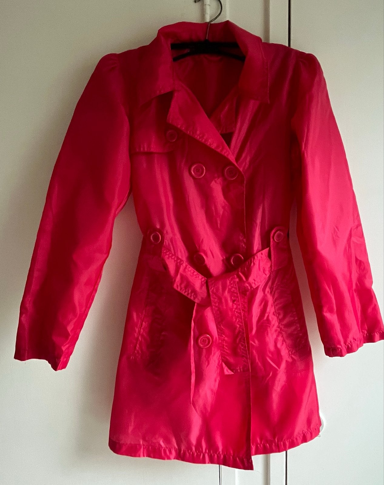 Roze trenchcoat maat 146/152, Ophalen of Verzenden, Zo goed als nieuw, Meisje, Jas