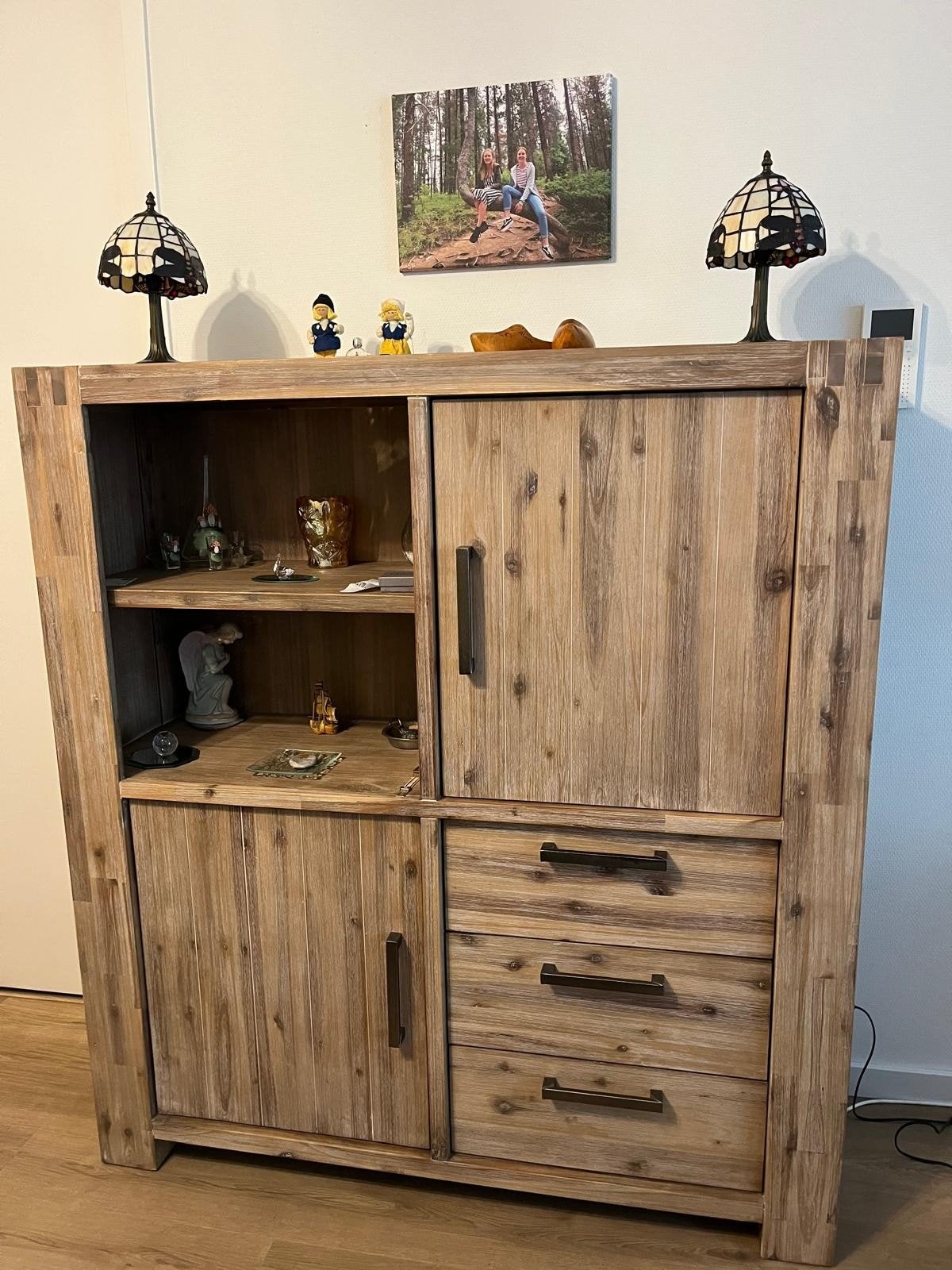 Robuuste houten kast met lades en opbergruimte, Ophalen of Verzenden, Zo goed als nieuw