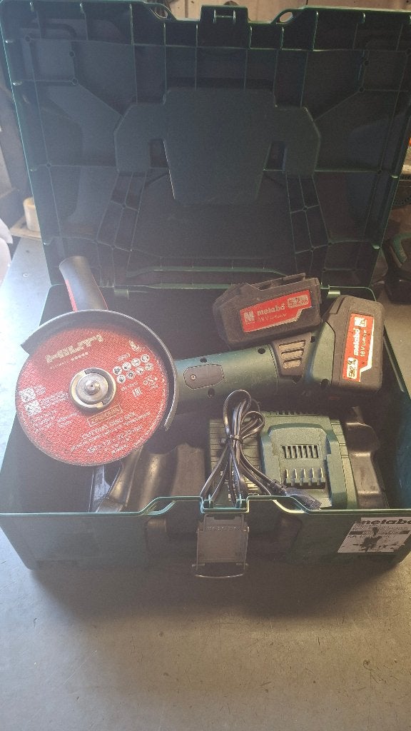 Metabo W18 LTX 150 Quick Accu slijptol haakse slijper, Gebruikt, ., Ophalen of Verzenden, .