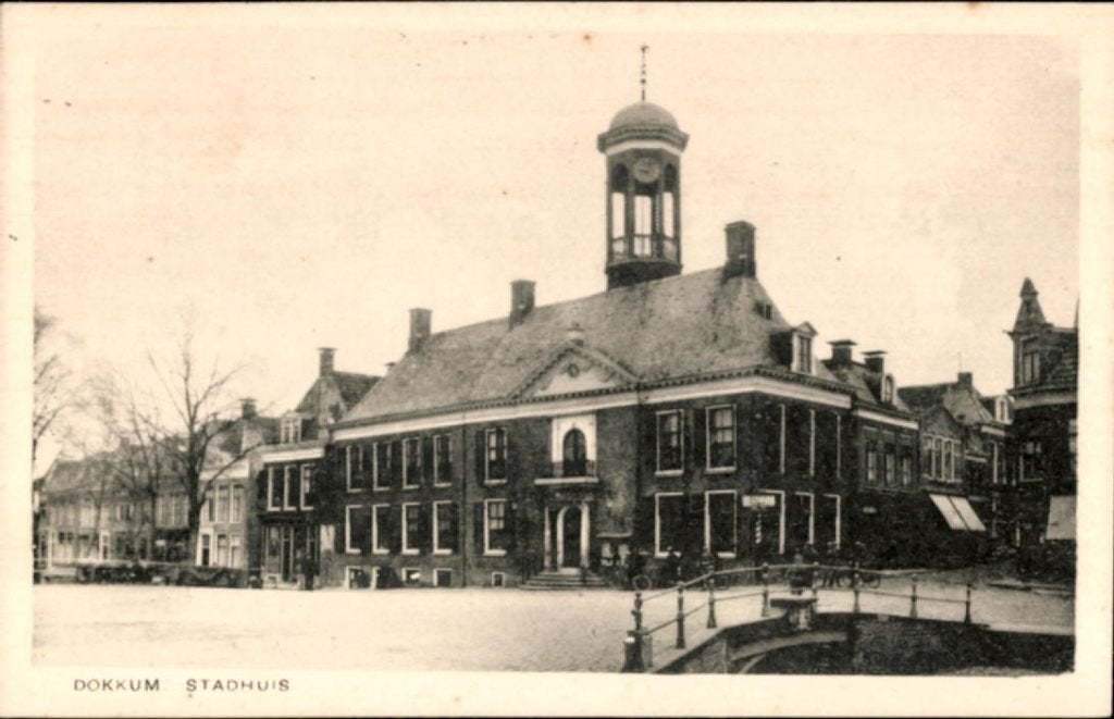 dokkum, kvr9-4688 stadhuis, Verzenden, 1940 tot 1960, Ongelopen, Friesland