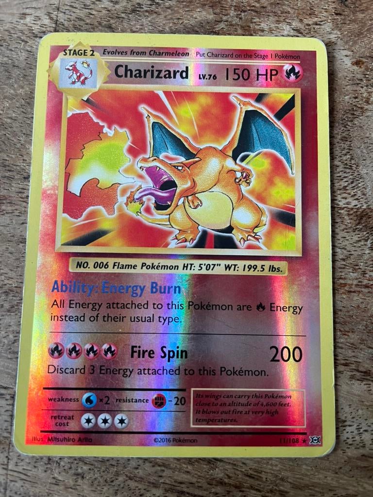 Pokemon Charizard Reverse holo engels, Verzenden, Zo goed als nieuw