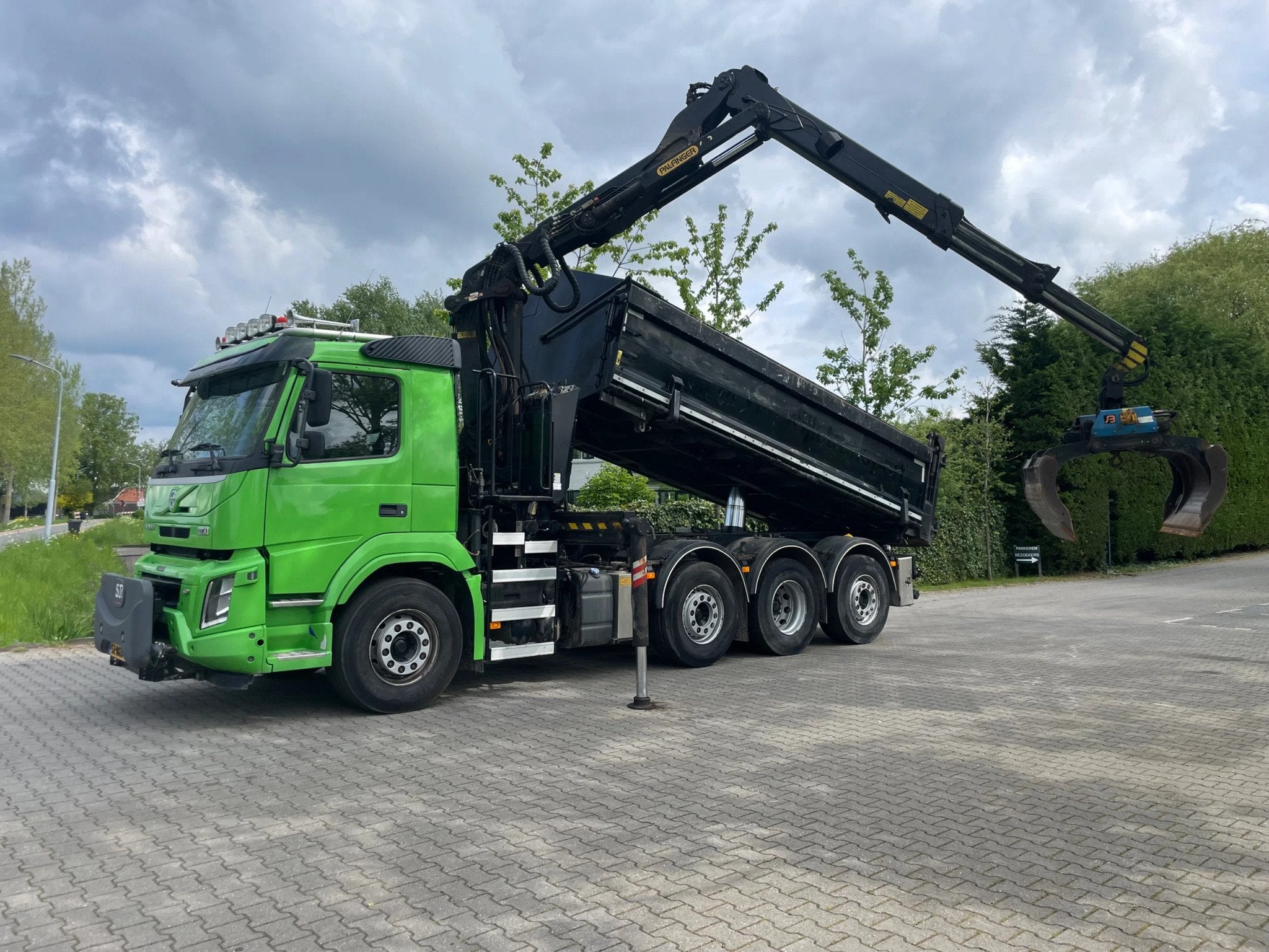 Volvo FM FMX 430 2 zijdige kipper Milieukleppen Palfinger 18, Automaat, Euro 6, 428 pk, Origineel Nederlands