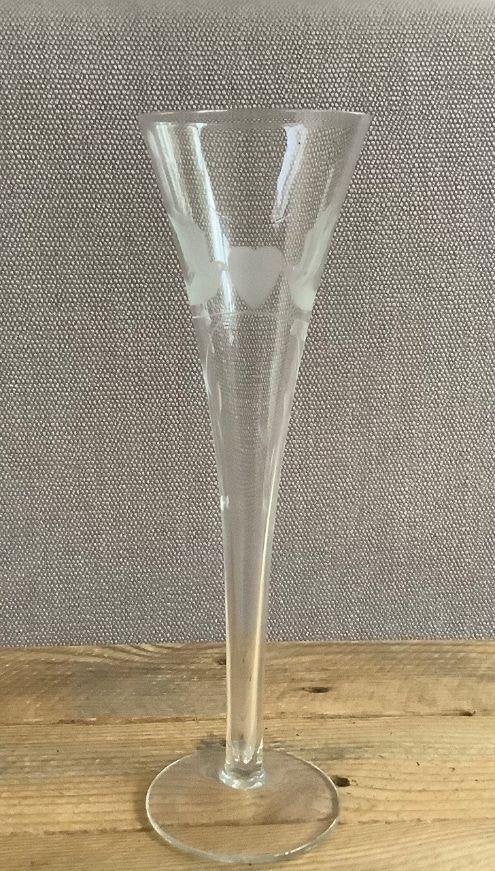 Beeldig gegraveerd “bruilofts glas”, Ophalen of Verzenden
