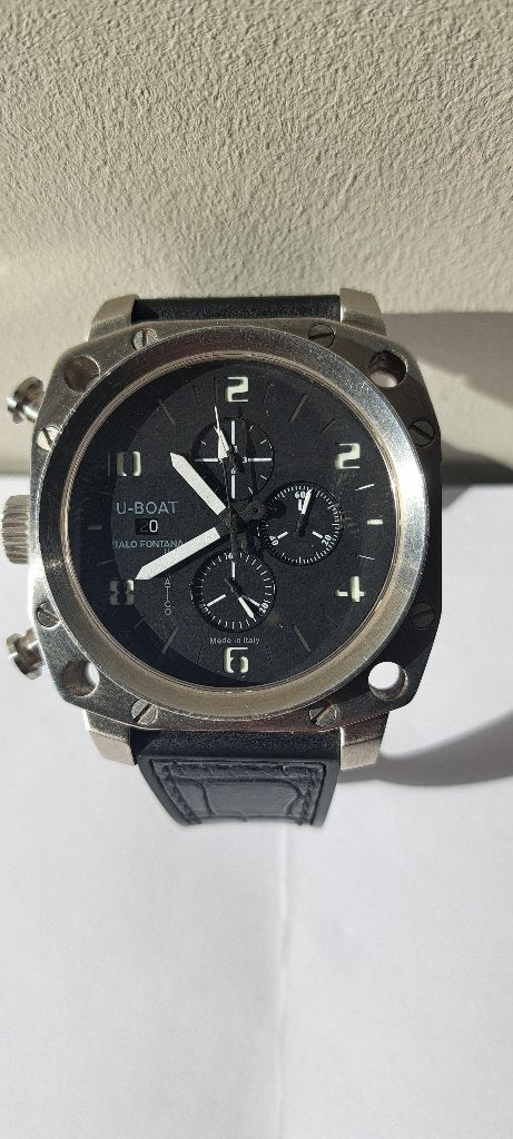 U-boat  Thousands of Feet 50mm Chronograph incl BOX, Staal, Polshorloge, Ophalen, Overige merken