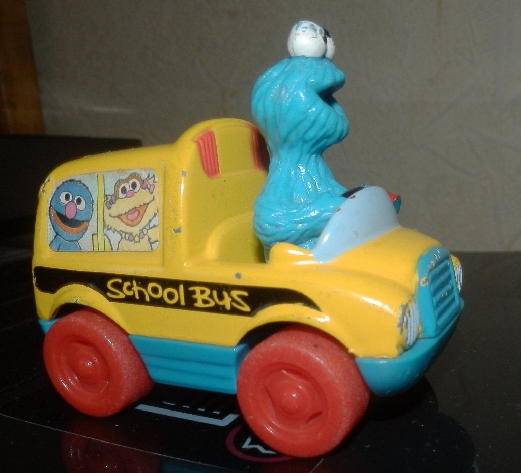Koekiemonster in de schoolbus matchbox / tyco preschooltoys, Ophalen of Verzenden, Gebruikt