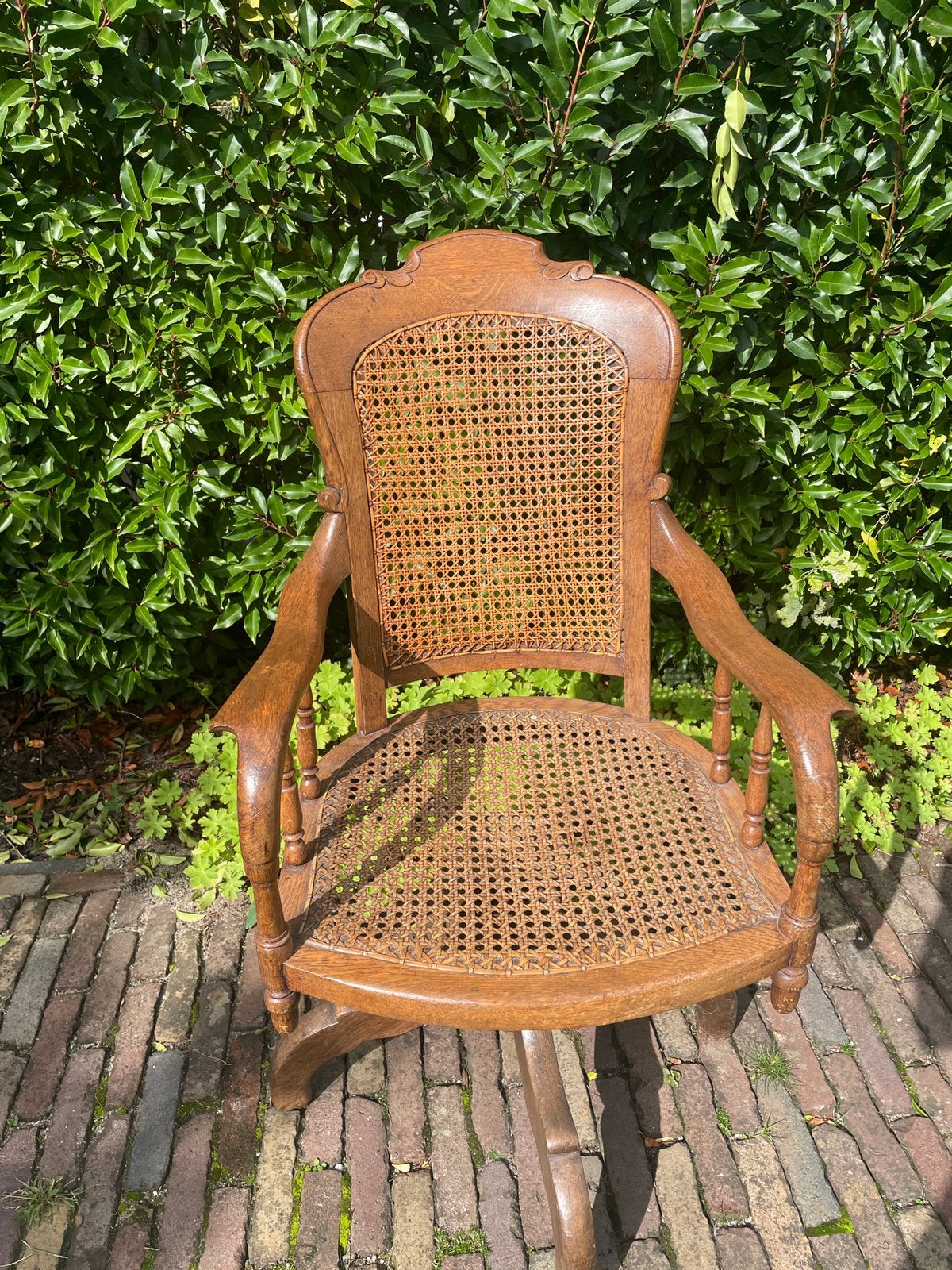 Klasieke kapperstoel, Ophalen, Gebruikt, Bruin, Klassiek