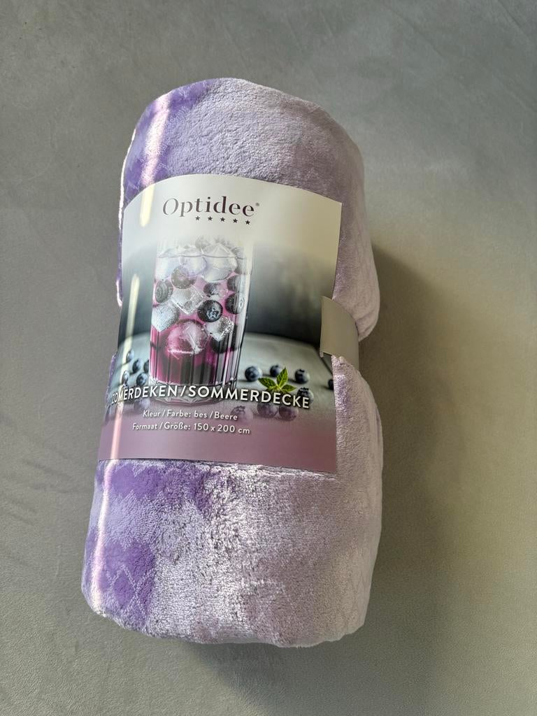 Optidee Woondeken met Kussenhoes - Lavendelpaars, Verzenden, Nieuw