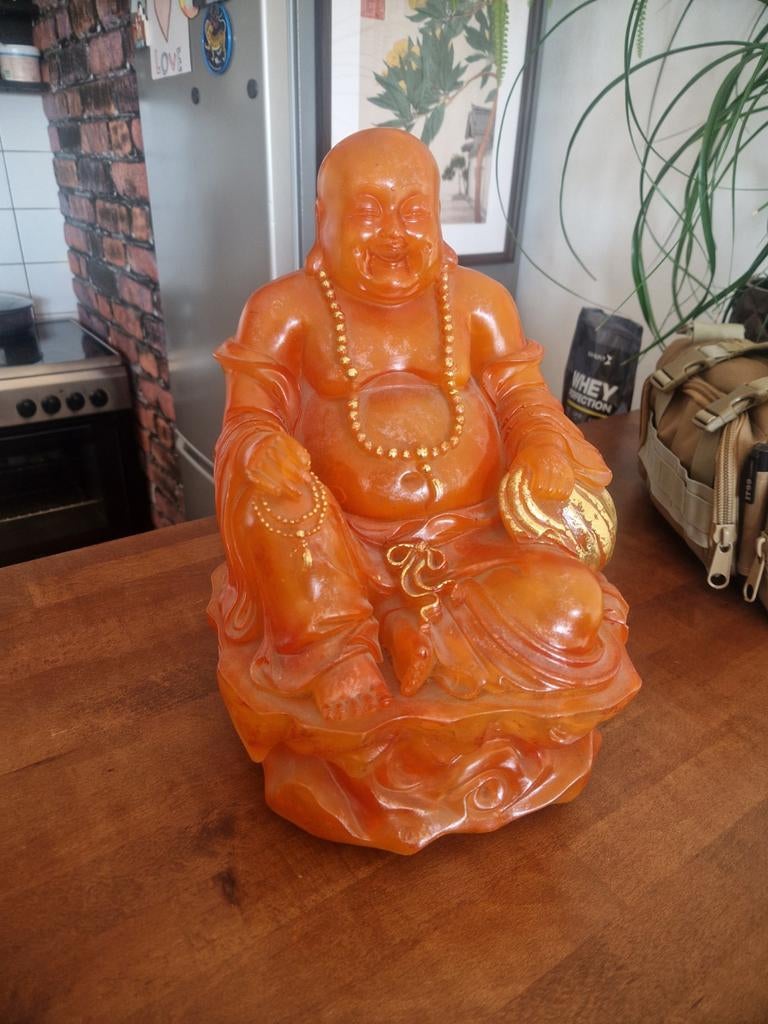 Oranje Buddha Lamp, Ophalen of Verzenden