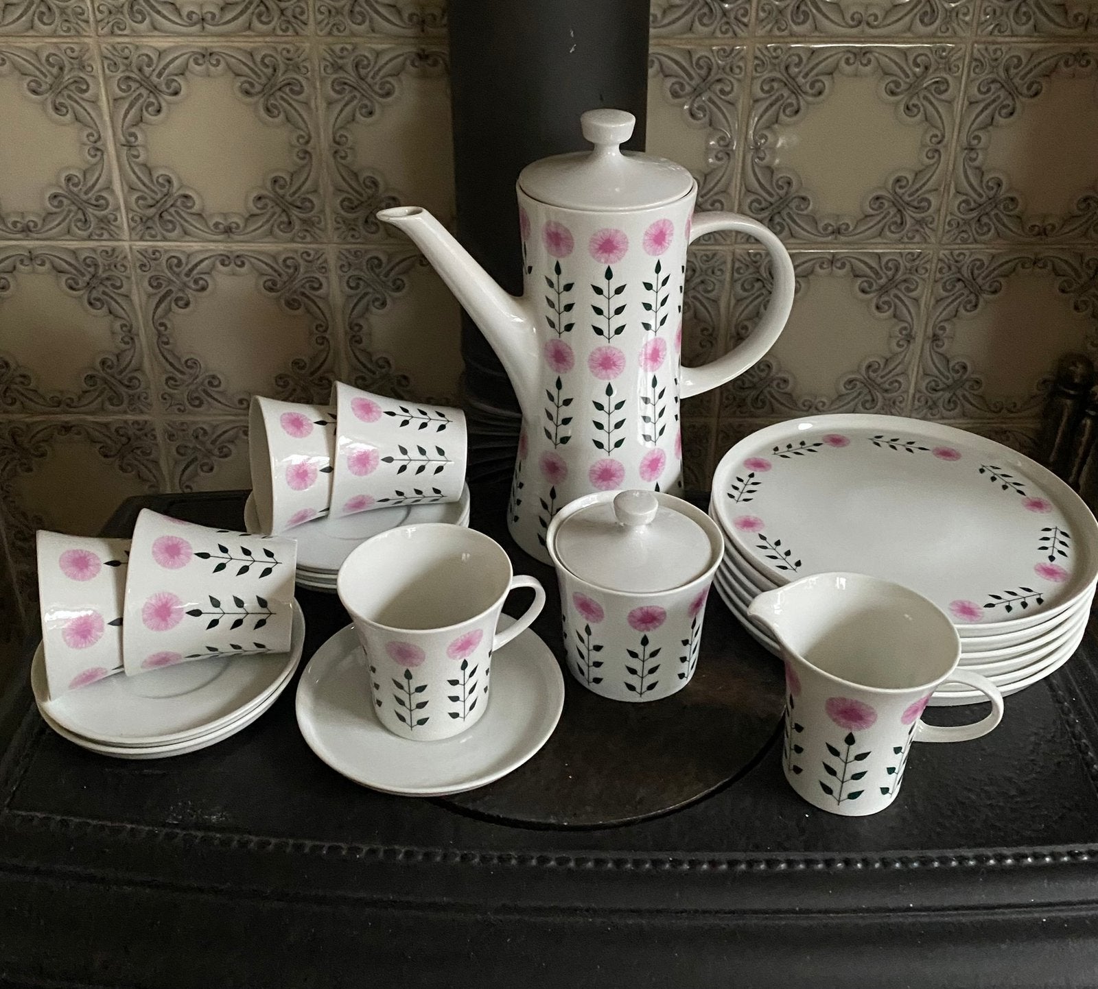 Zeldzaam Vintage koffie- en gebakservies Melitta Paris, Ophalen of Verzenden