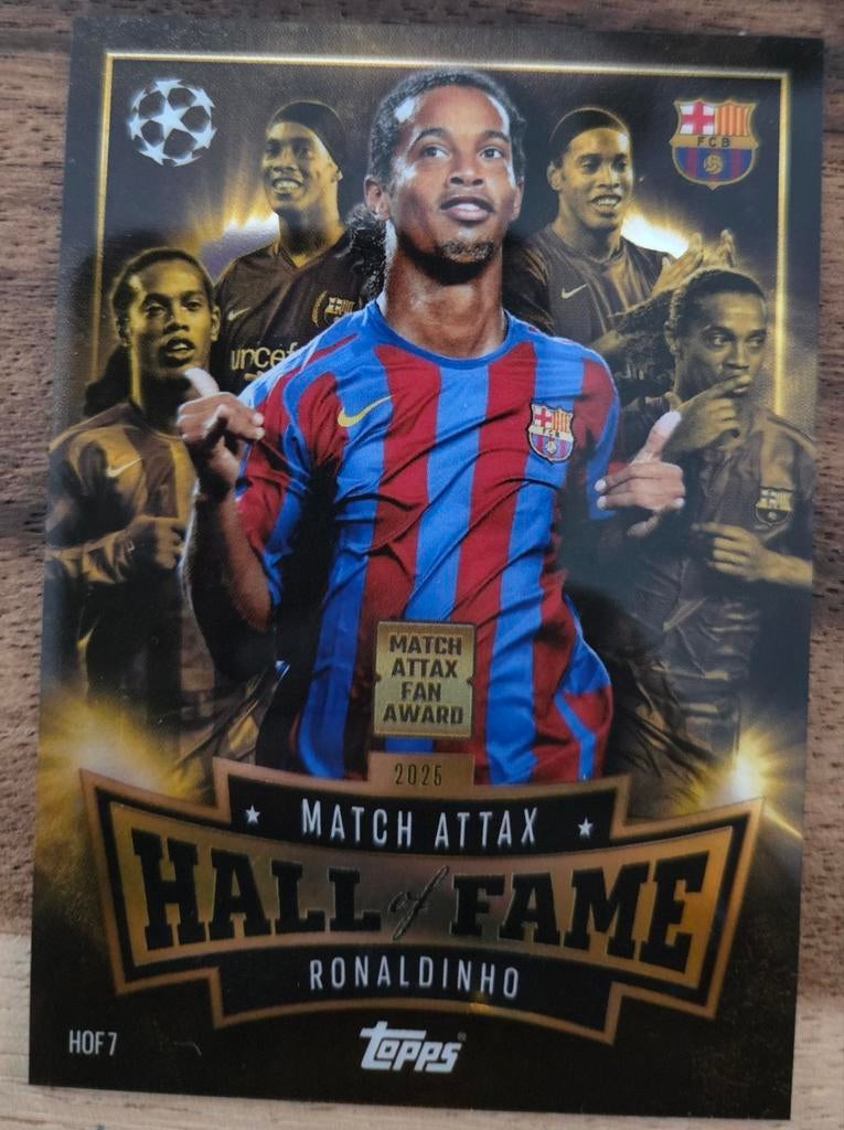 Match Attax Hall of Fame Ronaldinho kaart, Ophalen of Verzenden