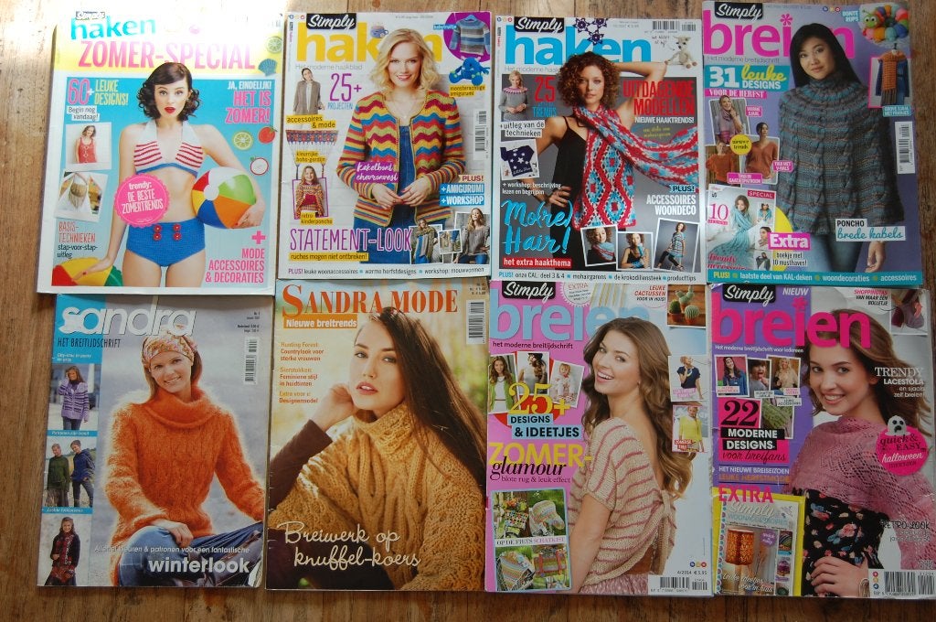 Grote verzameling brei- en haaktijdschriften + boeken, Hobby en Vrije tijd, Breien en Haken, Ophalen of Verzenden, Gebruikt, Breien of Haken