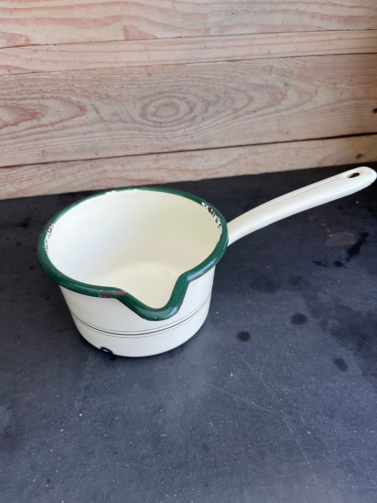 Vintage Emaille Melkpannetje, Antiek en Kunst, Ophalen of Verzenden