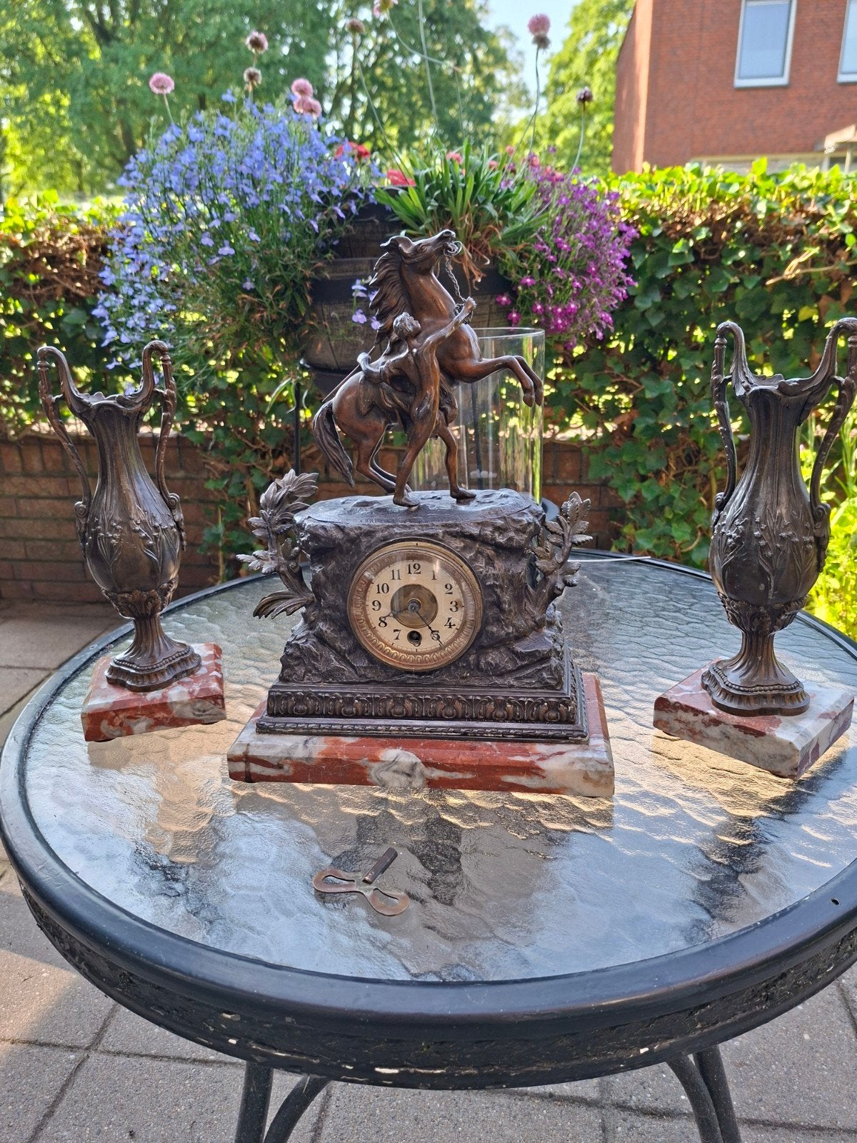 TE KOOP ANTIEKE KLOKSTEL, Antiek en Kunst, Ophalen of Verzenden
