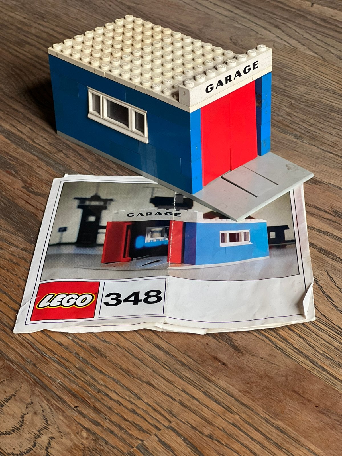 Garage lego nr. 348 vintage incl boekje, Kinderen en Baby's, Ophalen of Verzenden, Gebruikt, Lego
