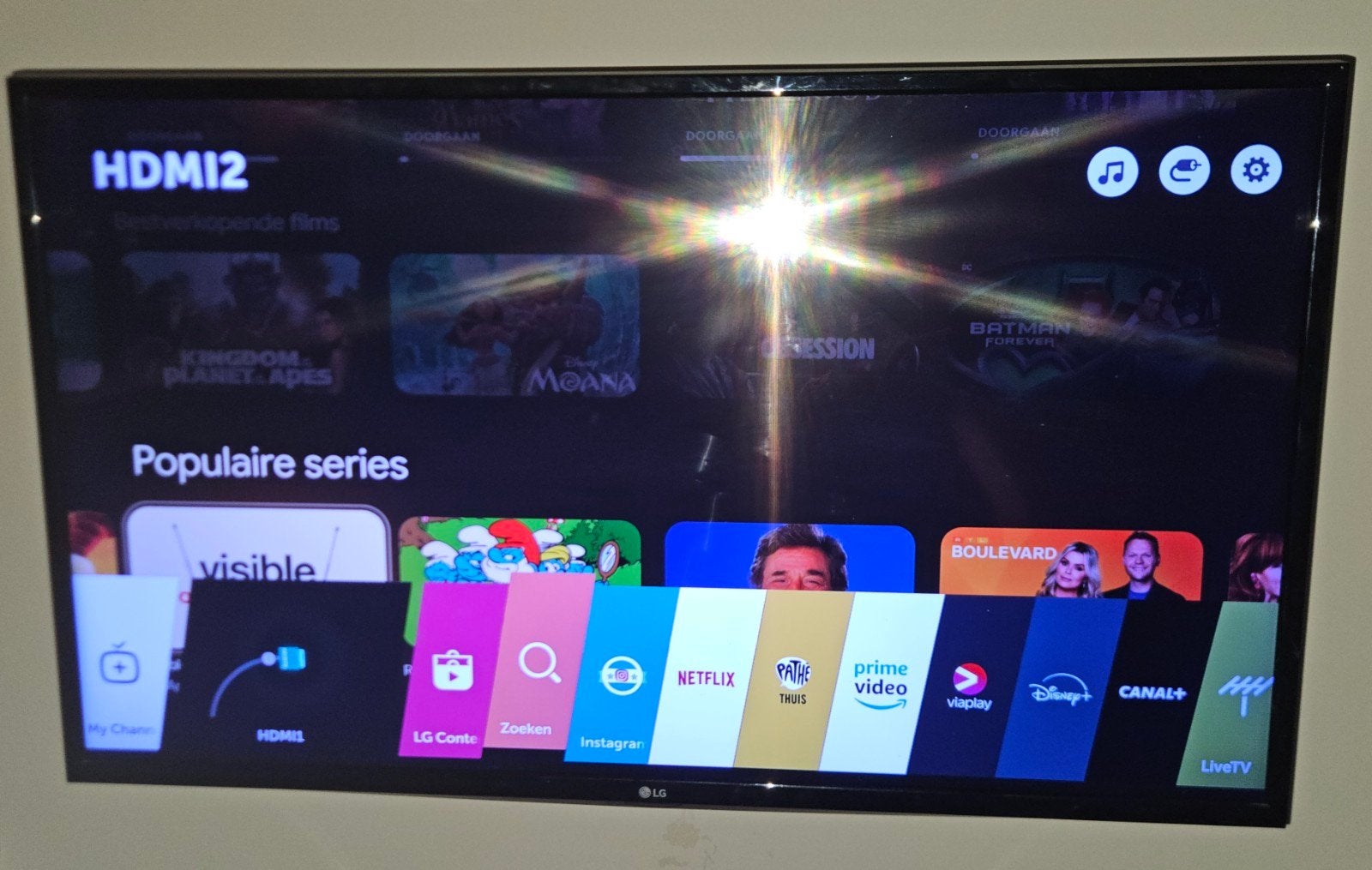 LG UH610V TV 43' met Google Chromecast 4K, Ophalen, Gebruikt, 50 Hz, 100 cm of meer