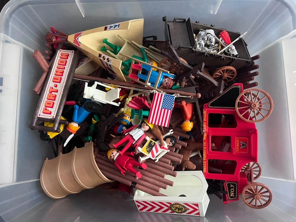playmobil jaren 70 hele doos vol, Ophalen, Gebruikt