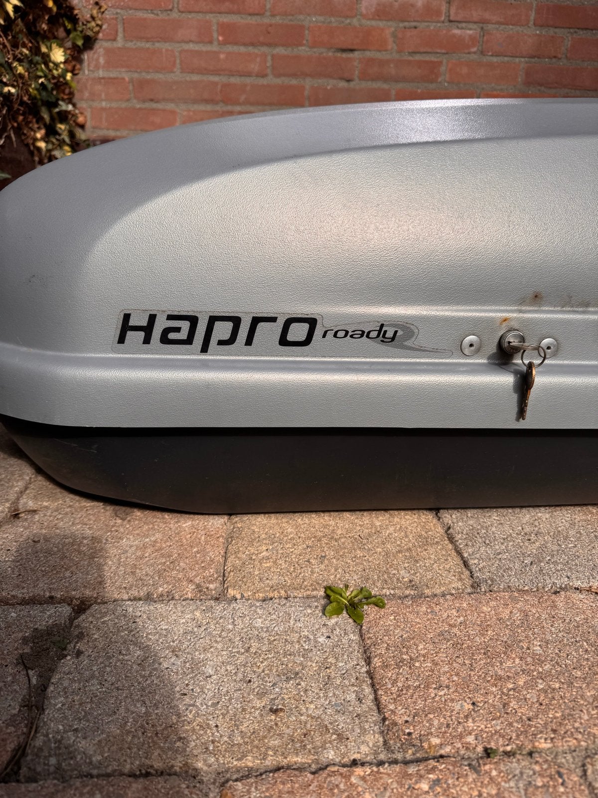 Hapro Roady 450 Dakkoffer - Zilver/Antraciet, Auto diversen, Ophalen of Verzenden, Gebruikt