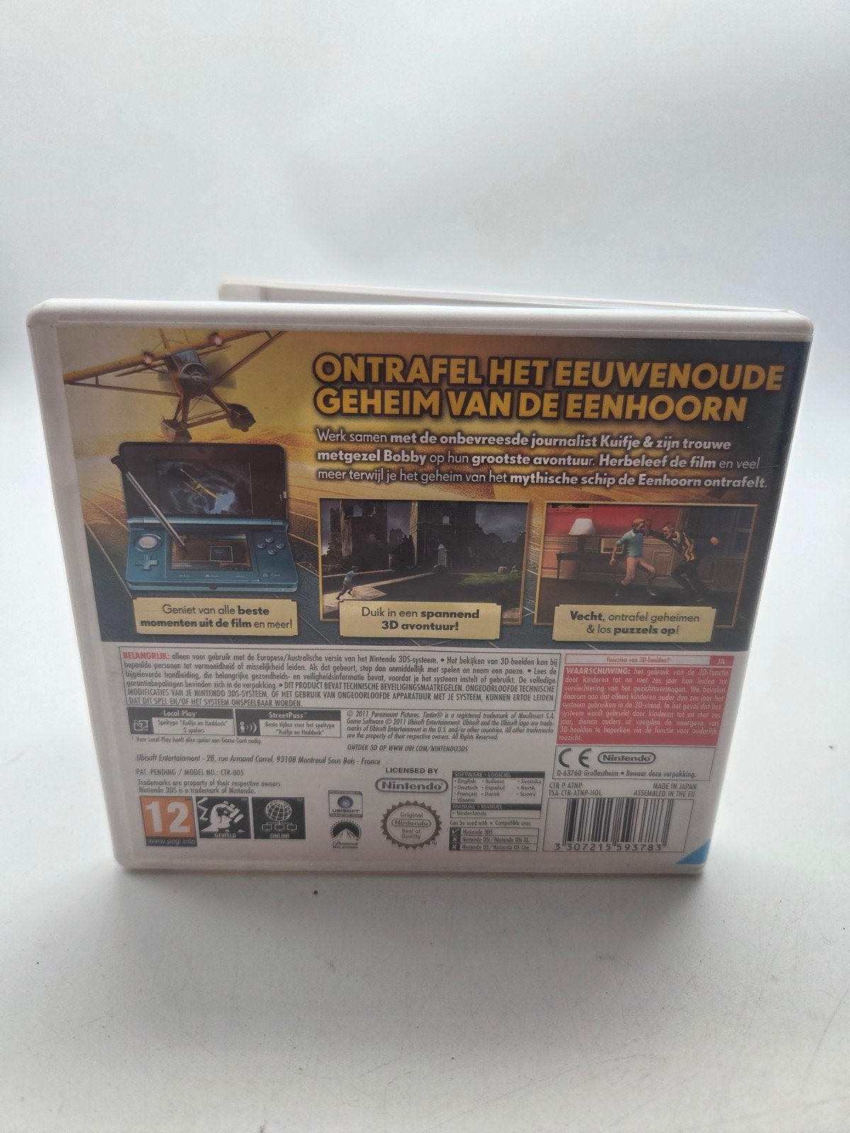 De Avonturen van Kuifje: Het Geheim van de Eenhoorn 3DS, Gebruikt, 1 speler, Ubisoft Entertainment SA, 28 rue Armand Carrel, 93108 Montreuil Sous Bois, France