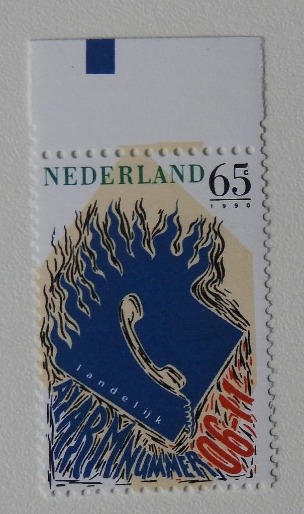 Postzegel 1990 Landelijk uniform alarmnummer 06-11, Verzenden, Na 1940, Postfris