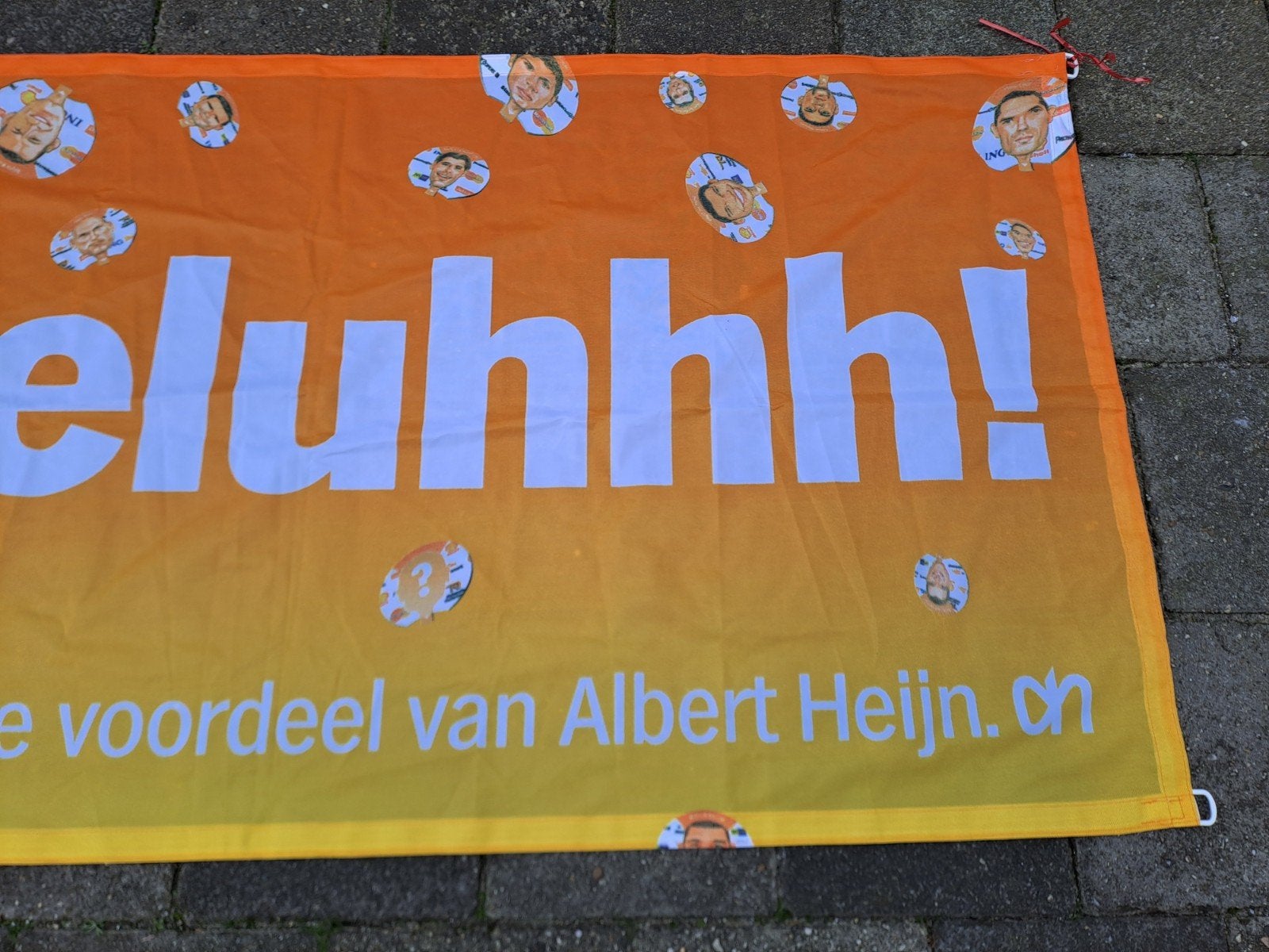 Mega XXL Albert Heijn Voetbal Banner - Ruud, Edgar, Dick, Albert Heijn, Onbekend, Ophalen of Verzenden, Onbekend