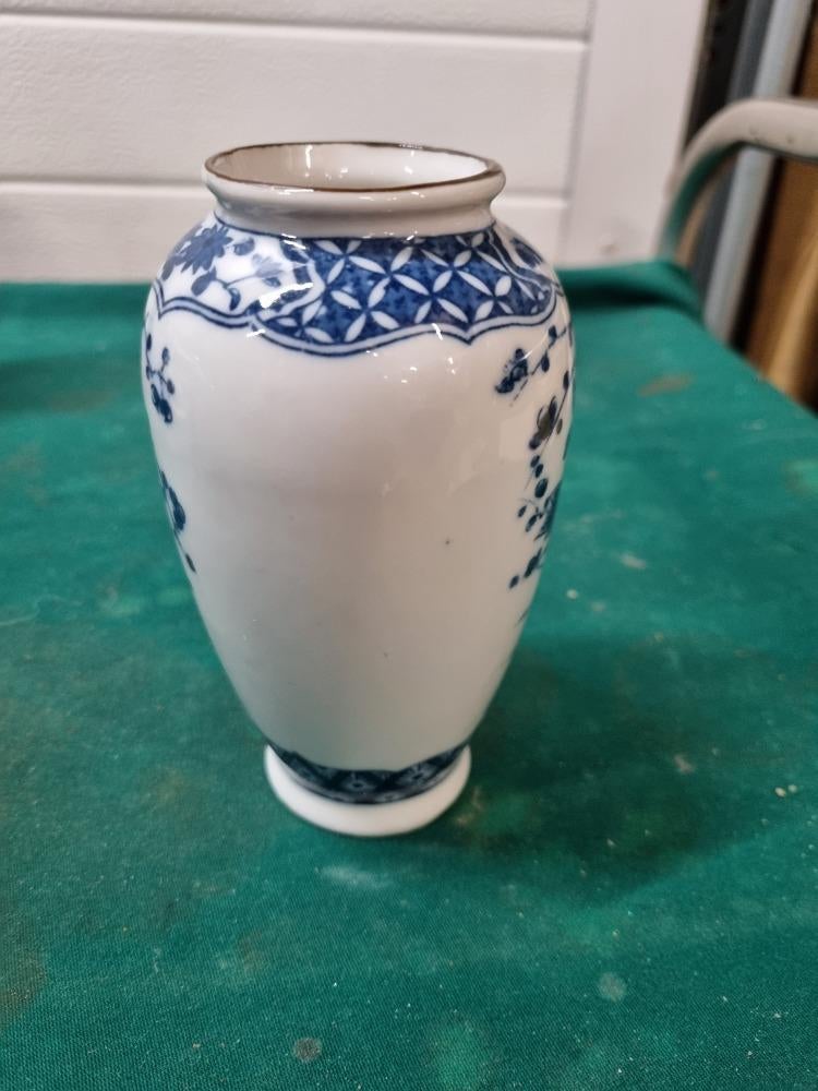 vaasje blue en white chinees met pauw vintage jaren 70, Antiek en Kunst, Ophalen of Verzenden