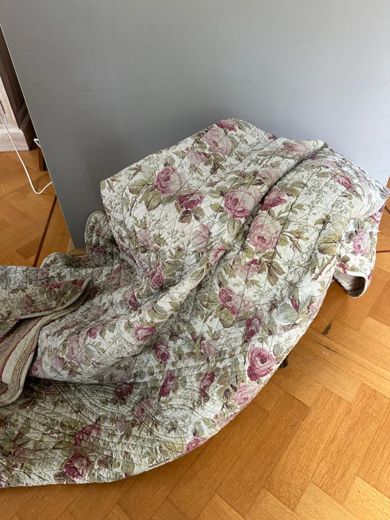Brocante landelijke sprei, bouty bloemen, Ophalen of Verzenden, Zo goed als nieuw