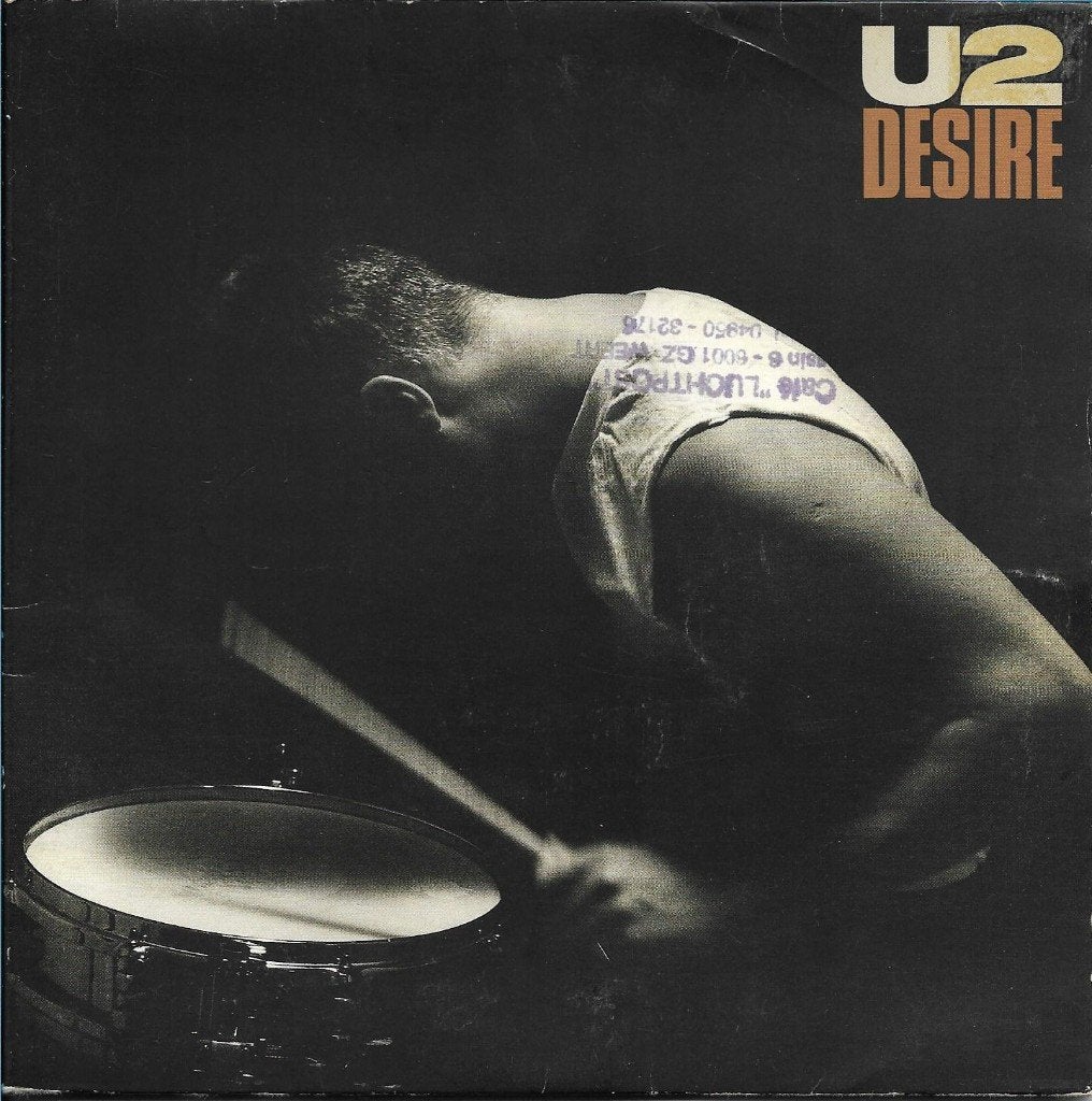 U2 - Desire ( met uitklaphoesje), Ophalen of Verzenden, Gebruikt, 7 inch, Pop