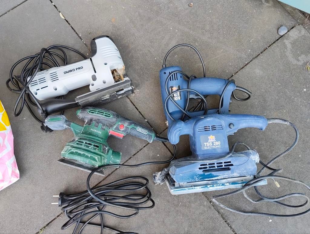 Divers elektrisch gereedschap: schuurmachines, decoupeerzaag, Ophalen of Verzenden, Gebruikt, Minder dan 600 watt, Excentrische schuurmachine